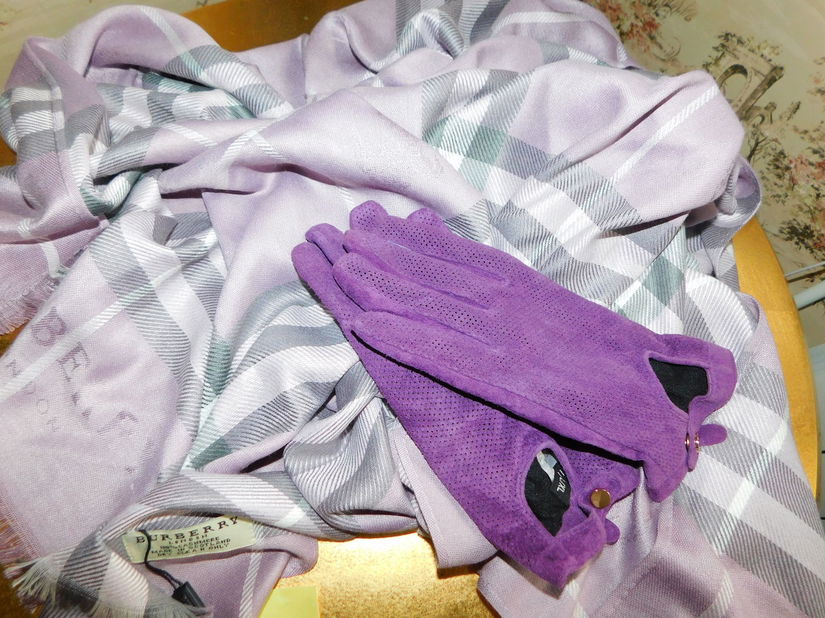 Esarfa noua casmir, etichete atasate, superba, manusi noi nubuk