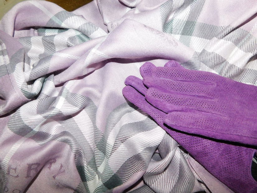 Esarfa noua casmir, etichete atasate, superba, manusi noi nubuk