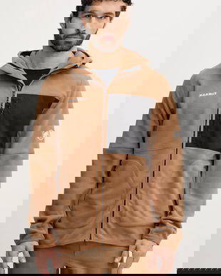 Mammut hanorac în aer liber Tamaro culoarea maro, cu glugă, uni, 1014.06490