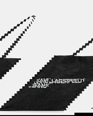Karl Lagerfeld Jeans geantă din denim culoarea negru, B1W50045