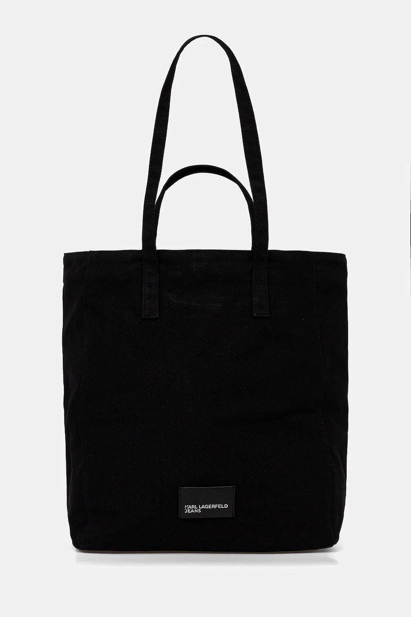 Karl Lagerfeld Jeans geantă de bumbac culoarea negru, B1W50001