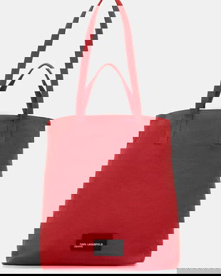 Karl Lagerfeld Jeans geantă de bumbac culoarea roșu, B1W50001