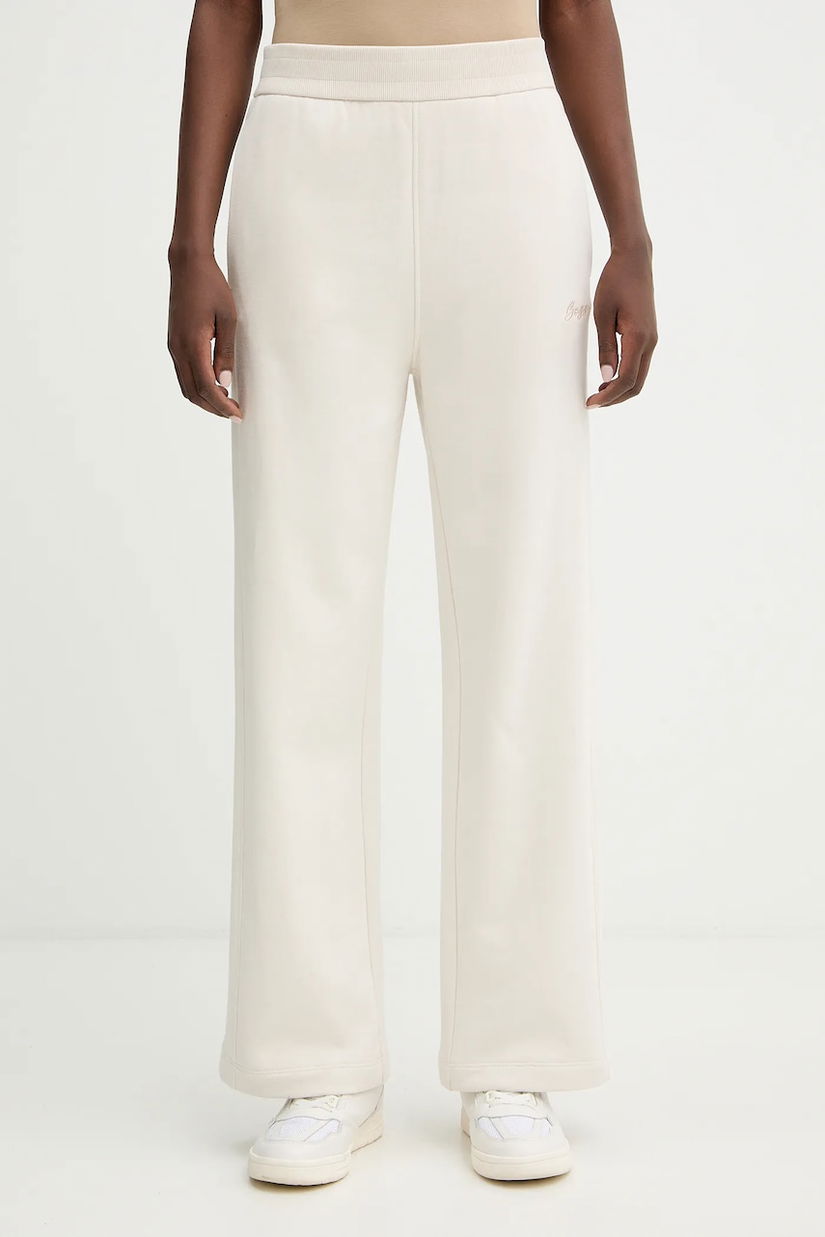 BOSS Orange pantaloni de trening din bumbac C Endless culoarea bej, uni, 50554685