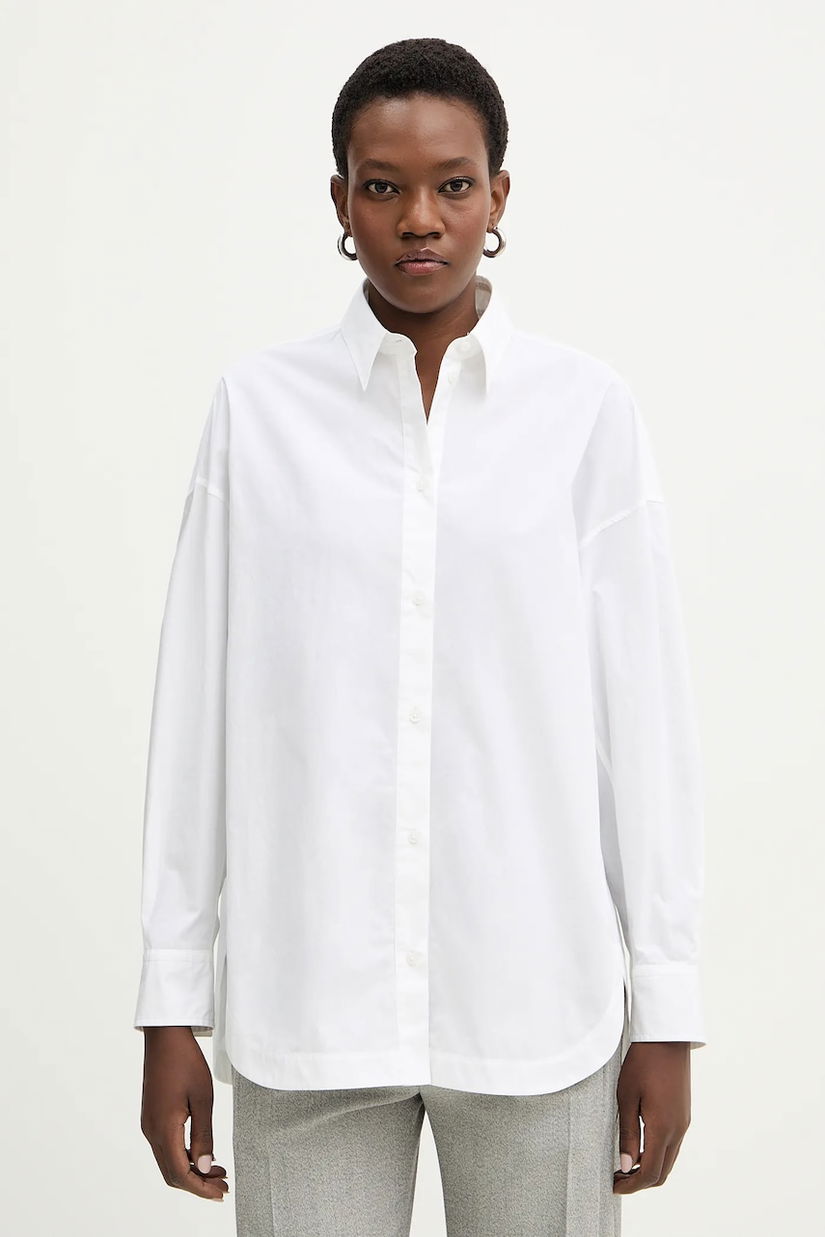 BOSS Orange cămașă din bumbac C Bostatta culoarea alb, cu guler clasic, relaxed, 50553890