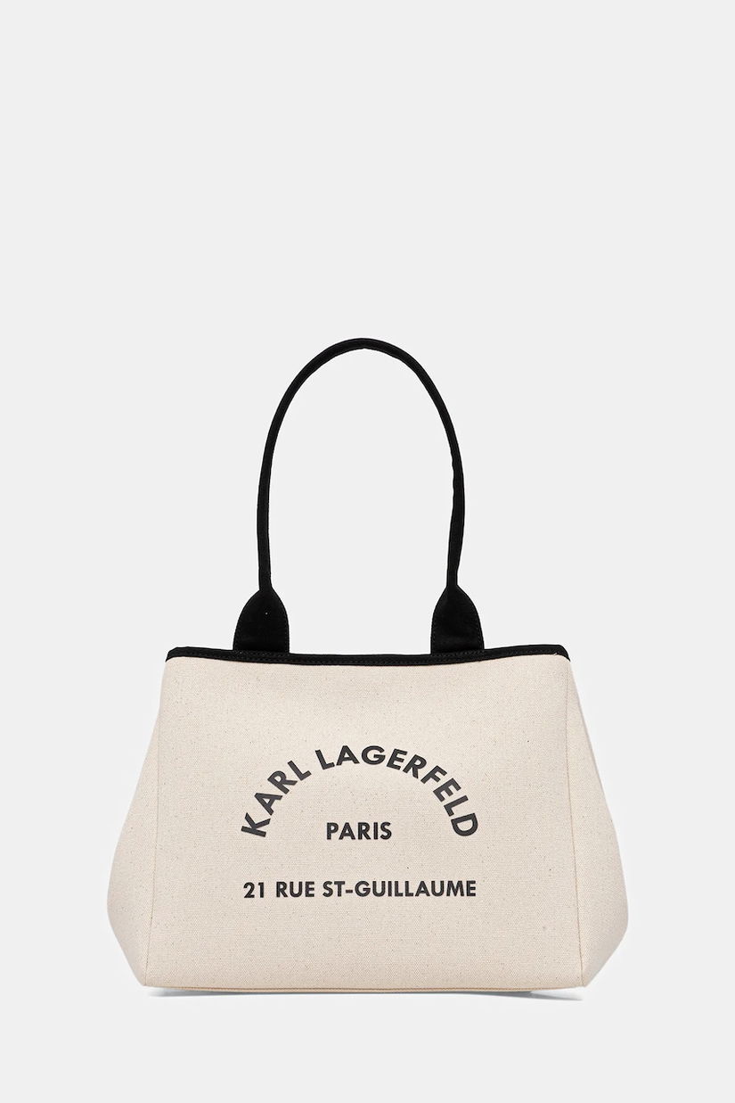 Karl Lagerfeld geantă de bumbac K/RSG culoarea bej, B1W50010
