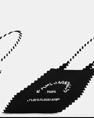 Karl Lagerfeld geantă de bumbac K/RSG culoarea negru, B1W50010