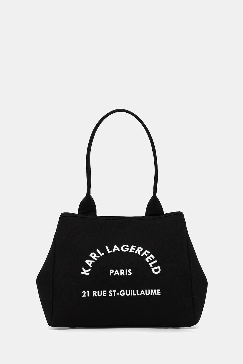 Karl Lagerfeld geantă de bumbac K/RSG culoarea negru, B1W50010
