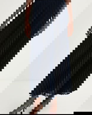 MICHAEL Michael Kors fustă culoarea bleumarin, maxi, evazați, MR670J57R3