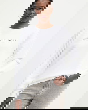 MICHAEL Michael Kors hanorac de bumbac culoarea bej, cu imprimeu, MR651Z64MY