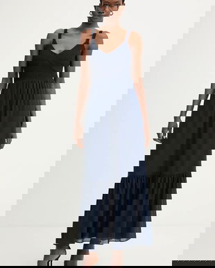 MICHAEL Michael Kors rochie culoarea bleumarin, maxi, evazați, MR683C57R3