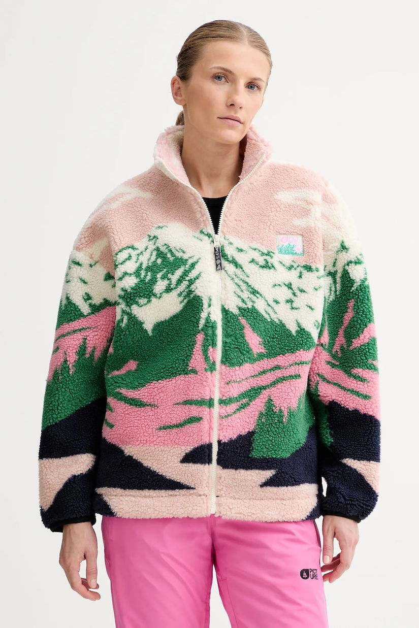 Picture hanorac fleece Nyss culoarea bej, cu imprimeu, WSW0377