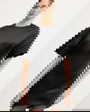 IBlues rochie DOGMA culoarea negru, mini, mulata, 2527226025200