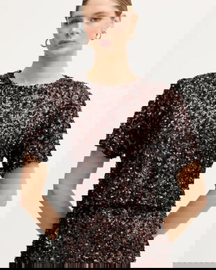 IBlues bluză BASILIO culoarea maro, uni, 2527976015200