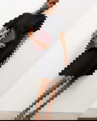 Answear.LAB rochie culoarea negru, mini, evazati