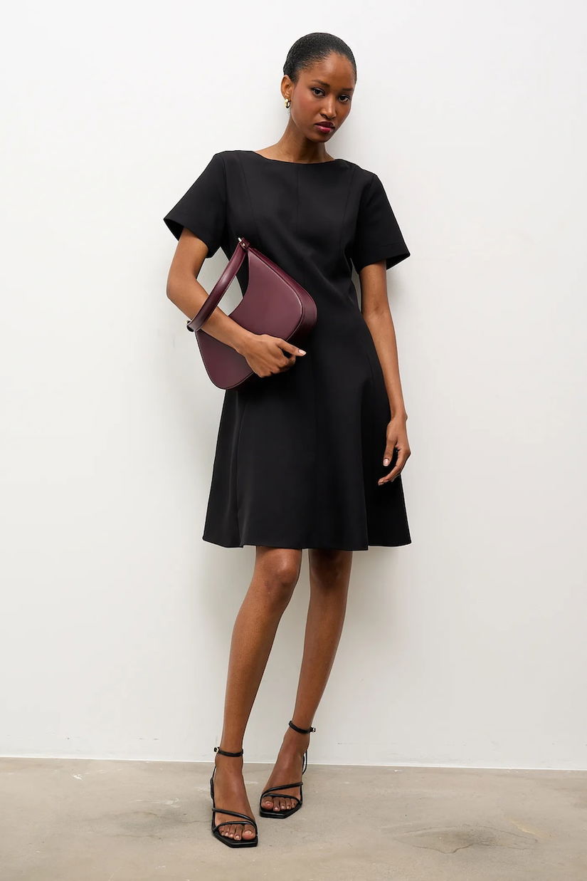 Answear.LAB rochie culoarea negru, mini, evazati