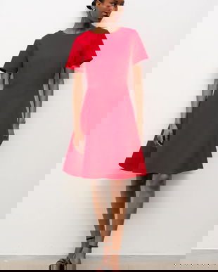 Answear.LAB rochie culoarea rosu, mini, evazati