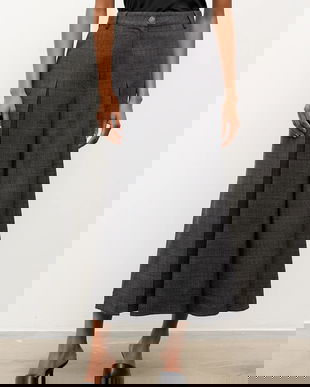 Answear.LAB pantaloni culoarea gri, lat, high waist