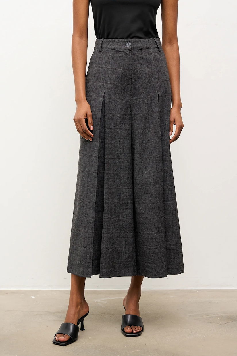 Answear.LAB pantaloni culoarea gri, lat, high waist