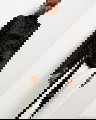 Answear.LAB bluza culoarea negru, neted