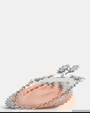 Weekend Max Mara poșetă de piele DIOMEDE culoarea roz, 2615721044600