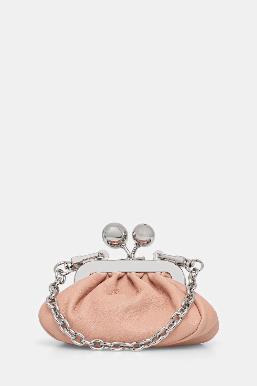 Weekend Max Mara poșetă de piele DIOMEDE culoarea roz, 2615721044600