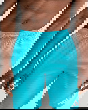 adidas pantaloni scurti de baie 3S BLD SH 8IN culoarea turcoaz, JD4241