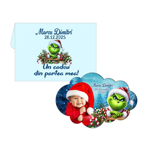 Magneti marturii botez baiat model Grinch