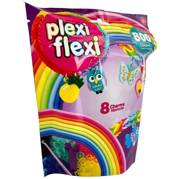 Set Plexi Flexi. 800 elastice din cauciuc si 8 accesorii. Mov