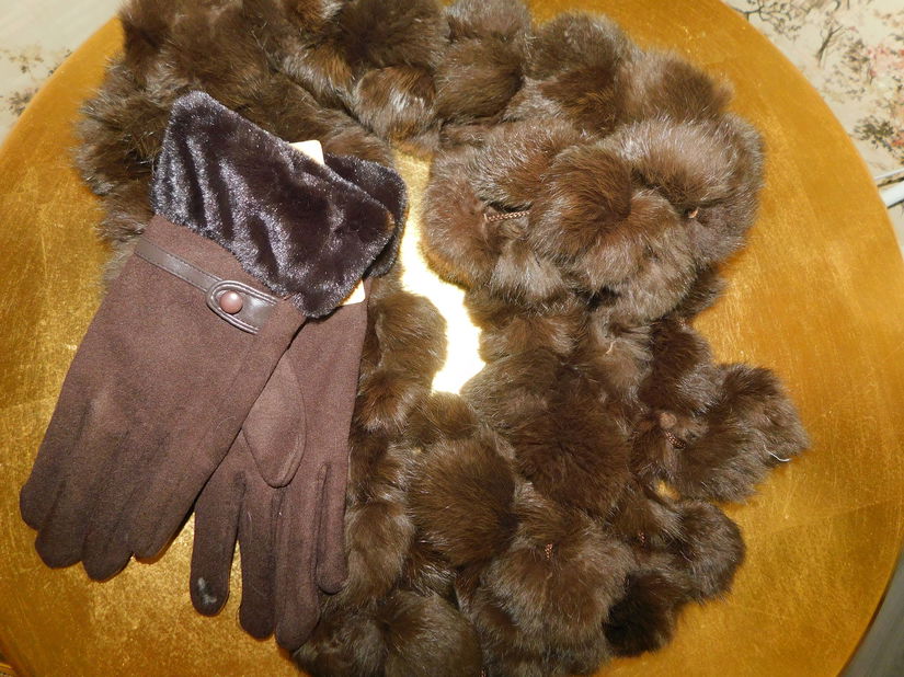 Sal blana naturala iepure. superb, manusi  noi asortate , cadou