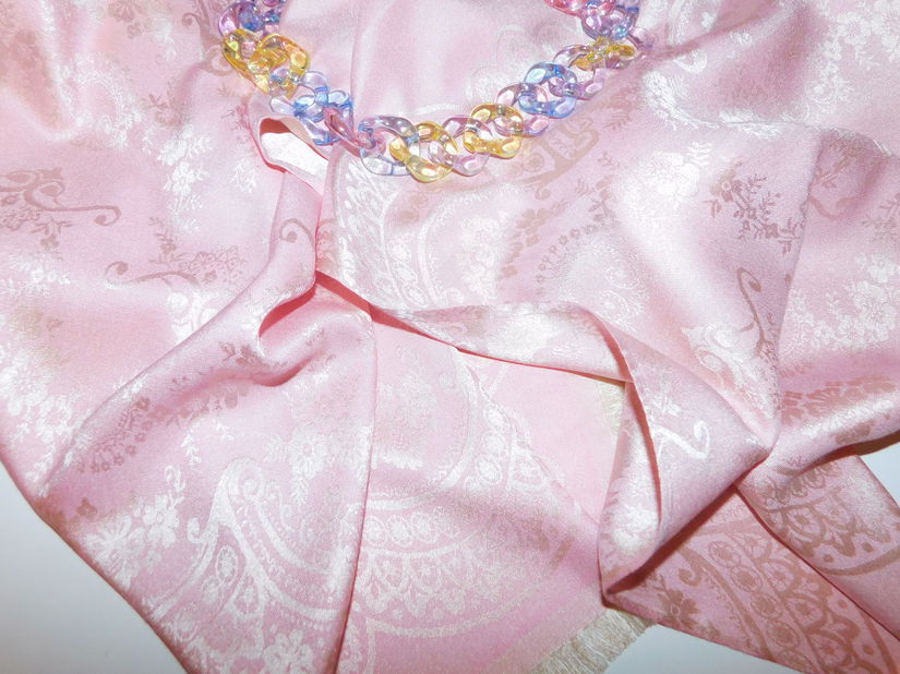 Esarfa noua matase naturala deosebita, colier fashion asortat, cadou