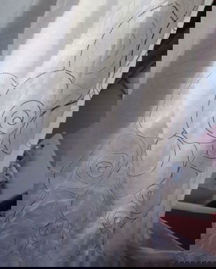 3 perdele albe lungi