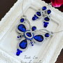 Set soutache Albastru Regal si argintiu