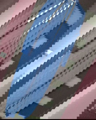 salopeta albastra  cu gluga