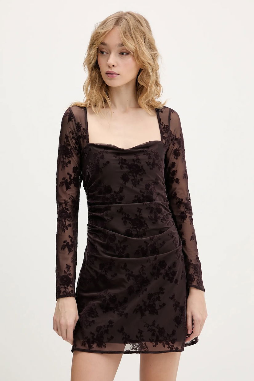 Abercrombie & Fitch rochie culoarea bordo, mini, mulata, KI159-6339-404