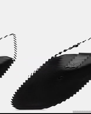 Karl Lagerfeld poșetă de piele K/SIGNATURE culoarea negru, B1W30200