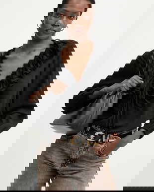 Answear.LAB bluza culoarea negru, neted