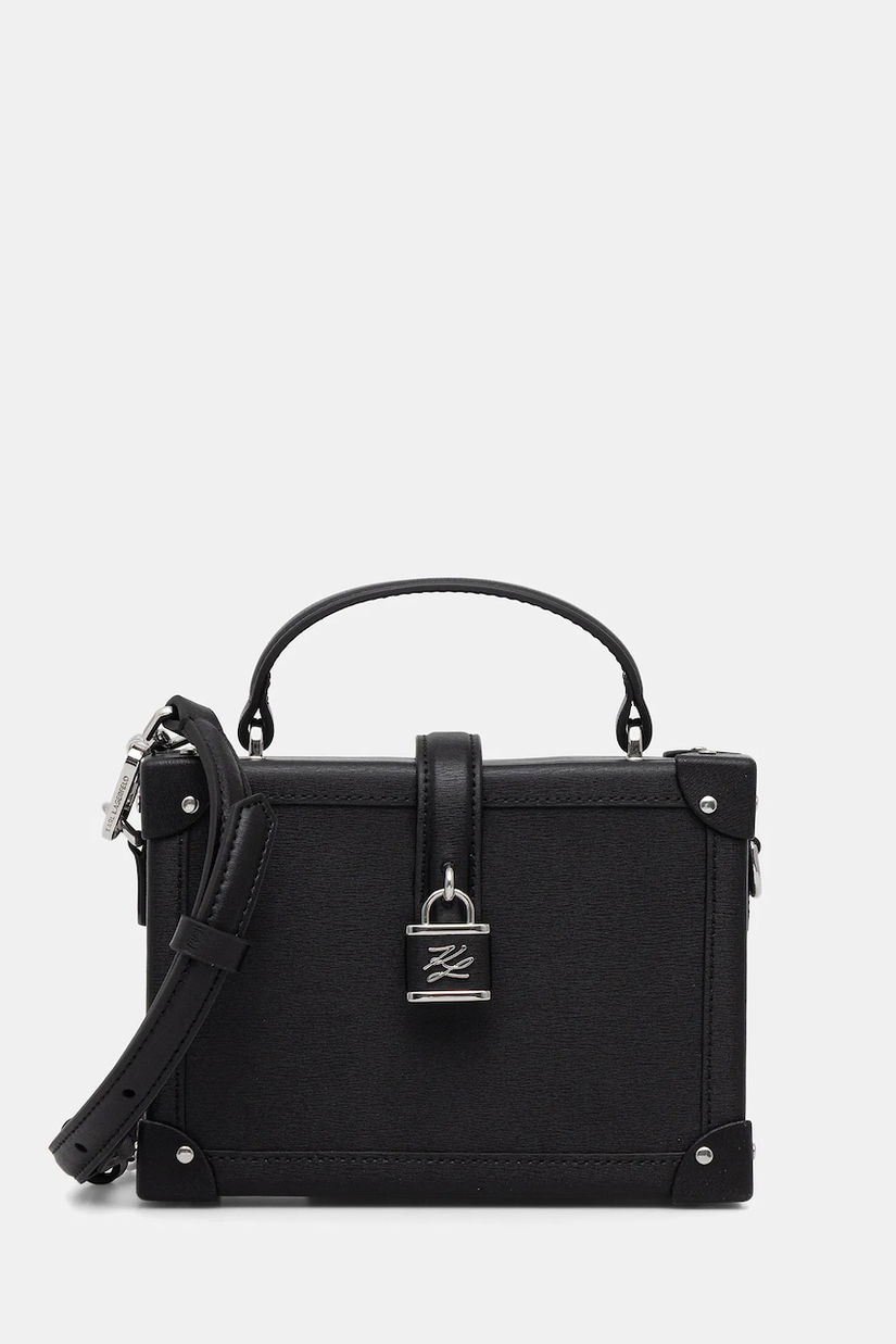 Karl Lagerfeld poșetă de piele K/AUTOGRAPH culoarea negru, B1W30100