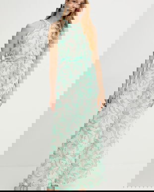 Marella salopetă Emme by Marella culoarea bej, cu decolteu rotund, 2515241042200