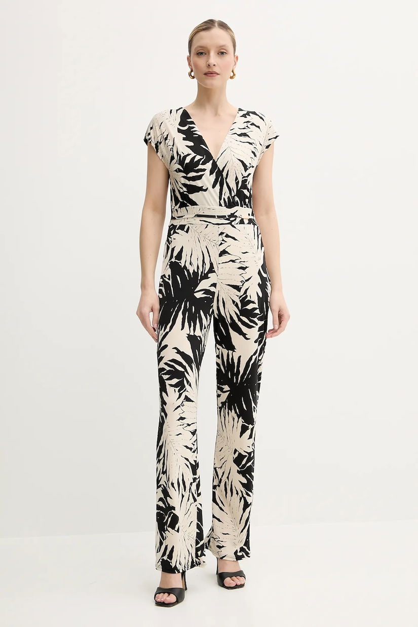 Morgan salopetă PAROS culoarea negru, cu decolteu in v, PAROS