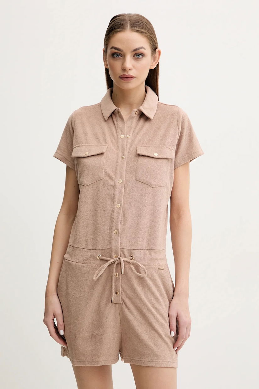 Melissa Odabash salopeta culoarea maro, cu guler, Cheryl