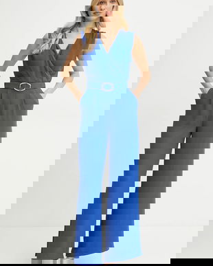 Morgan salopeta PILOU.F culoarea violet, cu decolteu in v, PILOU.F