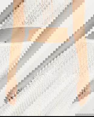 Charo Ruiz Ibiza fustă Etain culoarea bej, mini, evazati, 255401