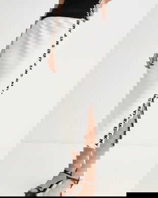 Dkny fusta culoarea alb, midi, creion