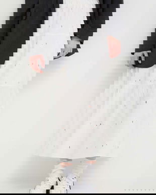 Desigual fusta din bumbac VICENZA culoarea bej, maxi, evazati, 24SWFW05