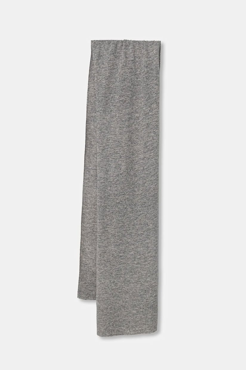 United Colors of Benetton eșarfă de lână culoarea negru, uni, 1002DU01E