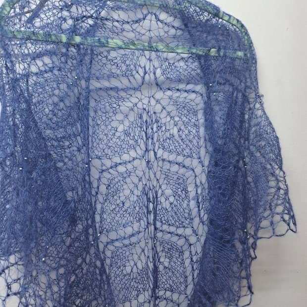 Șal mohair cu perlute