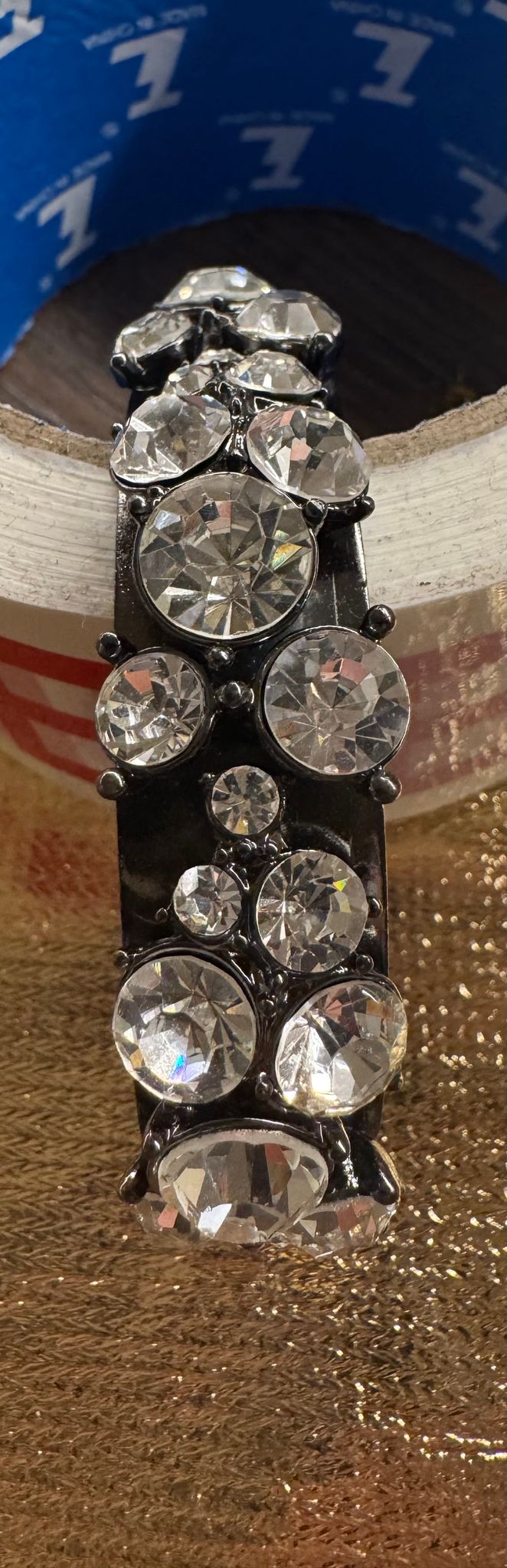 BRATARA VINTAGE SEMNATA J.CREW CRISTALE SUPERBA