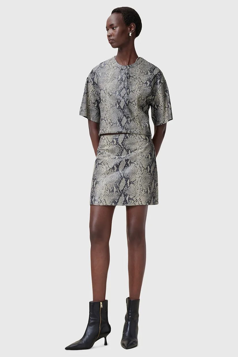 AllSaints fusta de piele RENAI