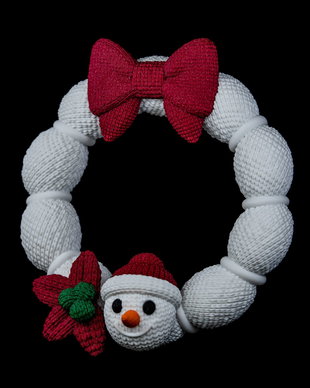 Coroniță de Crăciun 3D - Ornament Festiv cu Om de Zăpadă | Decorațiune Handmade Premium