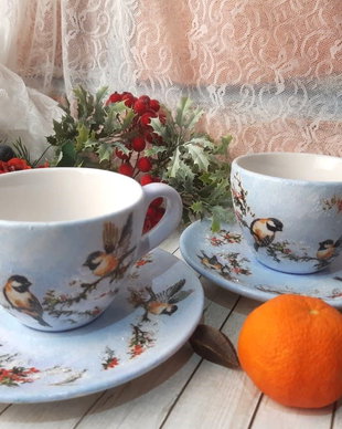 Set cesti - Ceaiul si pasarile de iarna